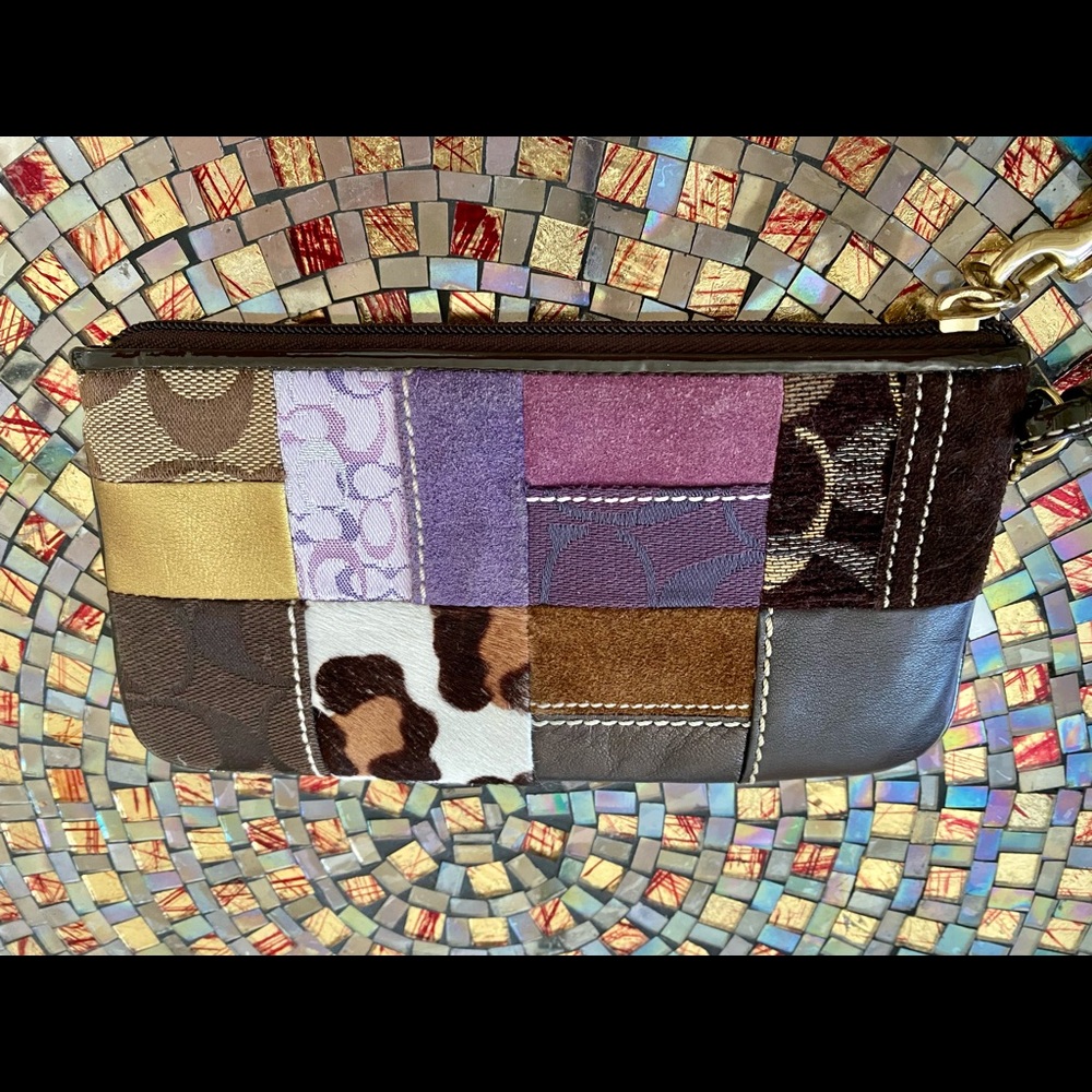 Coach, Patchwork Multi Material Wristlet - image 2
